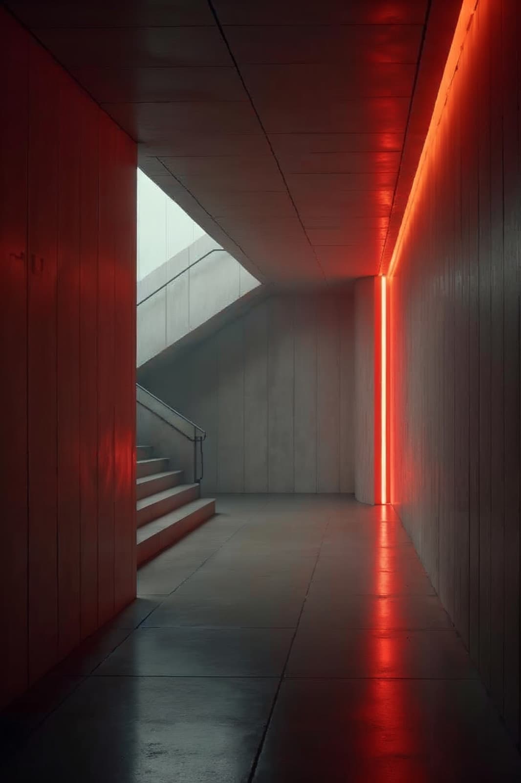 Science fiction station corridor
